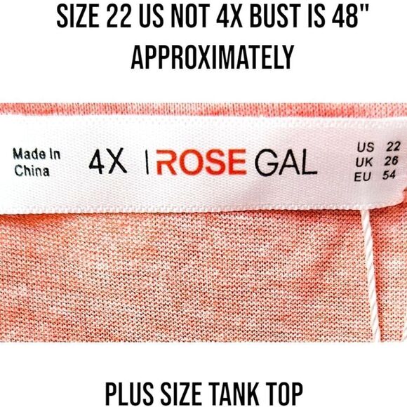 NEW ROSEGAL Plus Size Long Sheer Floral Tank Top SIZE 22 - Picture 12 of 14